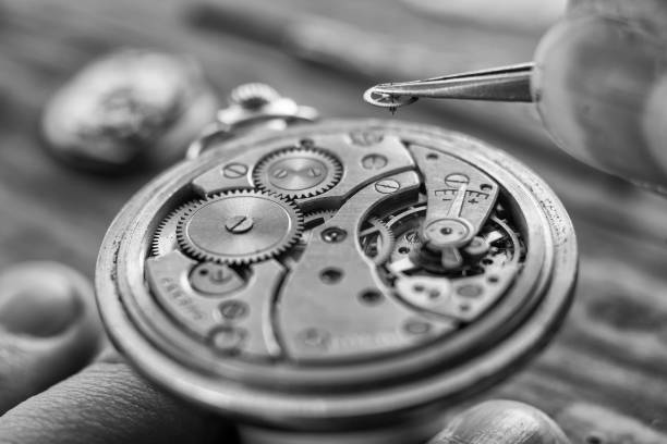 istock Watchmaker's workshop, mechanical watch repair 1192453070