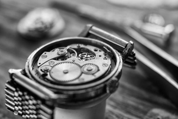 istock Watchmaker's workshop, mechanical watch repair 1192453086