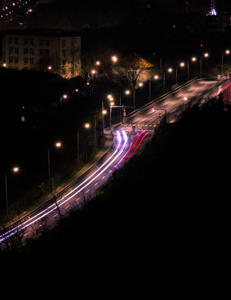 istock Car lights in traffic 1192454676