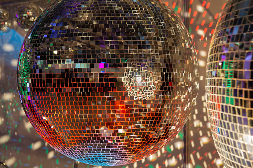 Party Background With Glowing Lights And Disco Ball Stock Photo - Download  Image Now - iStock