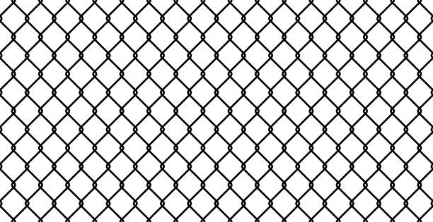 illustrations, cliparts, dessins animés et icônes de vecteur de clôture sans couture - prison