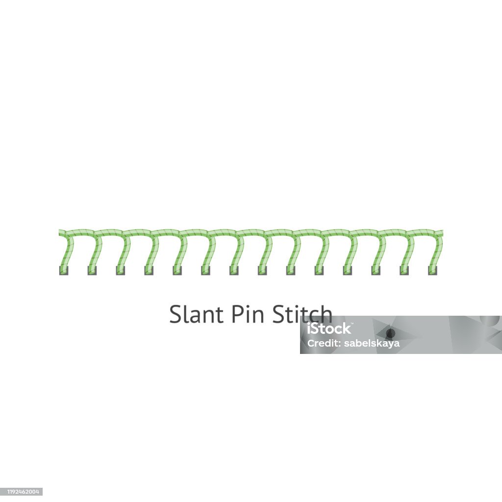 Pin Slanted Slant Pin Sewing Decorative Stitch Seamless Brush Vector Illustration ...