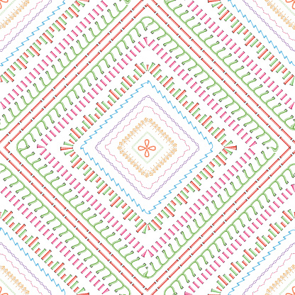 Embroidery Texture Pattern Sewing Stitches Seamless Pattern Or Thread Embroidery Texture Vector ...