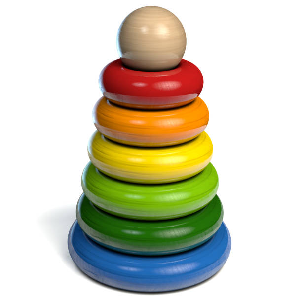istock Toy Pyramid with Colorful Wooden Rings 1192462993