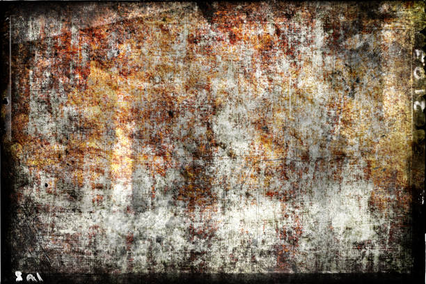 Hundred years old parchment paper with stains