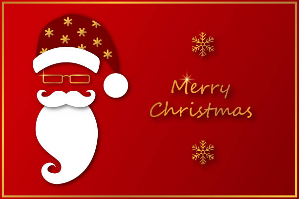 istock Merry Christmas or Happy New Year greeting card template. 1192463959