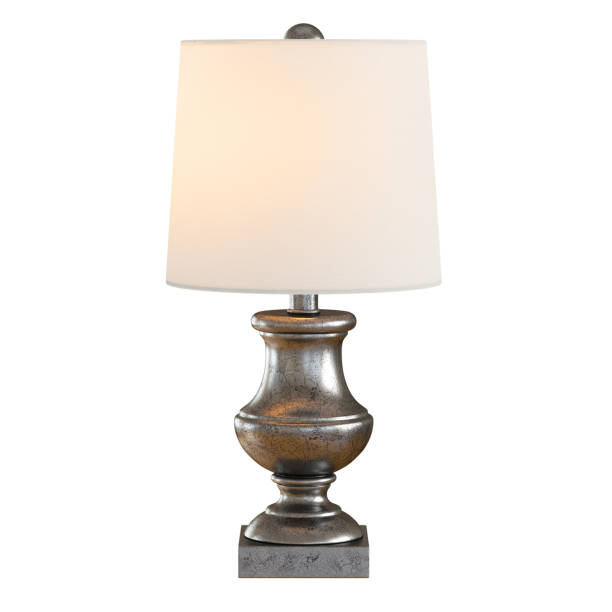 istock Decorative table lamp with a light pink lampshade on an isolated background. 3d rendering 1192465212