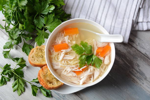 istock Chicken soup with noodles 1192465355