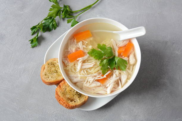 istock Chicken soup with noodles 1192466099