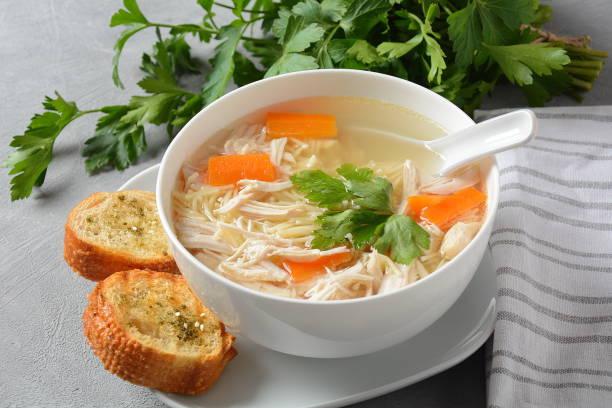 istock Chicken soup with noodles 1192466161