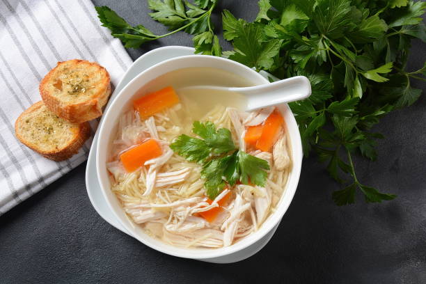 istock Chicken soup with noodles 1192466215
