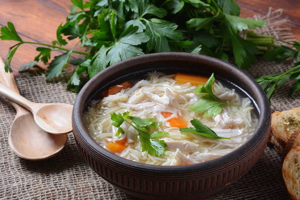 istock Chicken soup with noodles 1192467350