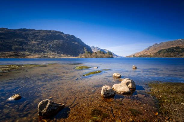 Loch Shiel with the mountains in the background; Glenfinnan, United Kingdom