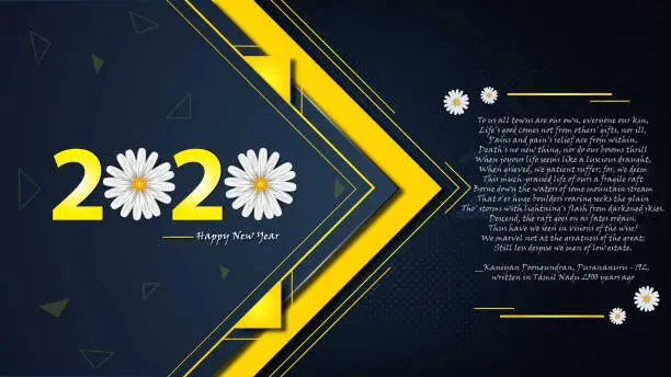 Vector illustration of New Year 2020 Celebrations/party Invitation greeting Cards
