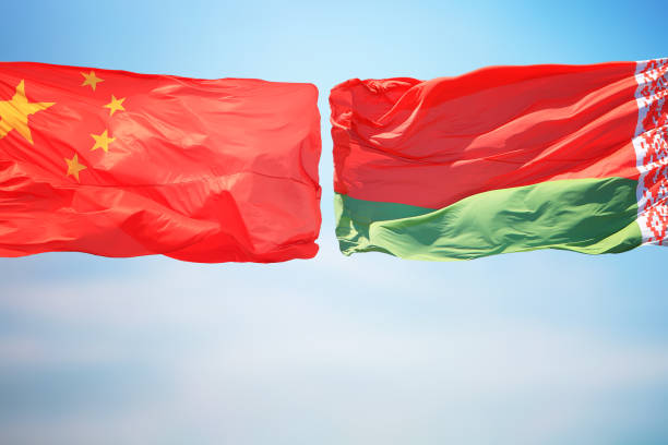 istock Flags of China and Belarus 1192470173