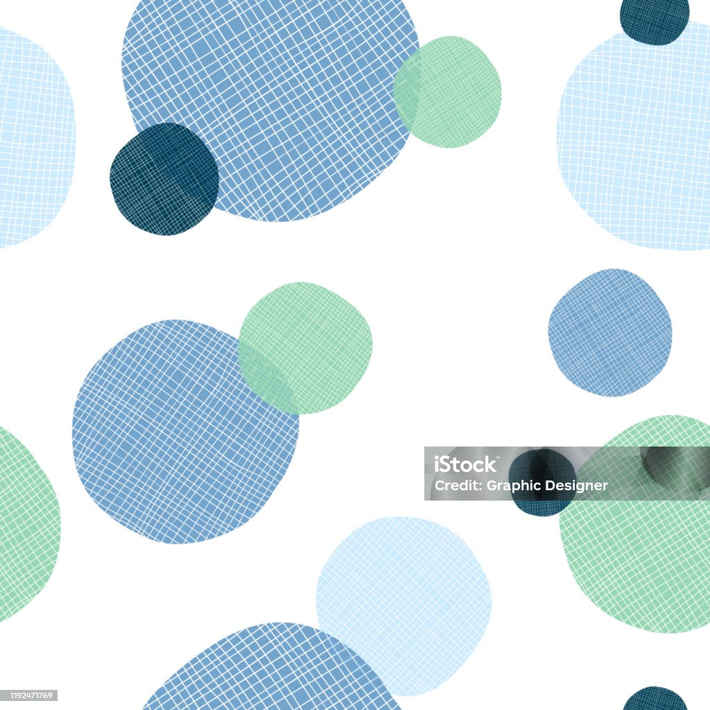 Abstract Round Shape With Textile Effect Seamless Pattern Repeatable ...