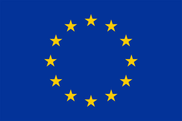 European Union official flag. Flat Vector Illustration EPS 10 European Union official flag. Flat Vector Illustration EPS 10. norway continent stock illustrations