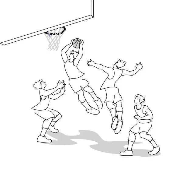 Vector illustration of Basketball