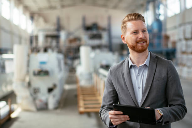 istock Young inspector in factory. 1192473870