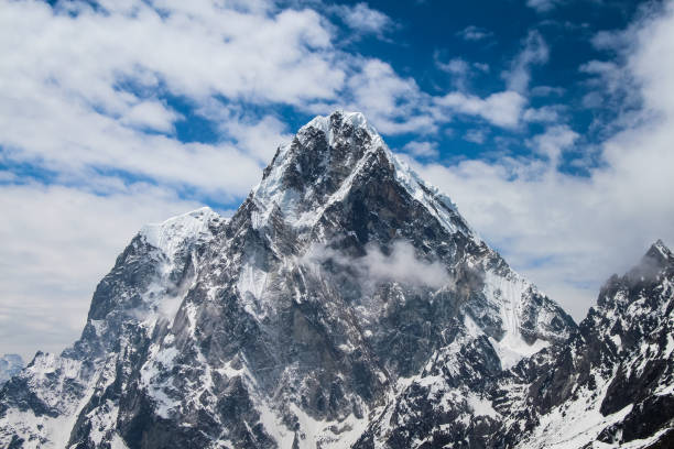 istock Cholatse and Taboche mountain peaks in Himalayas 1192473929