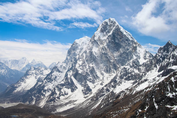 istock Cholatse and Taboche mountain peaks in Himalayas 1192473950