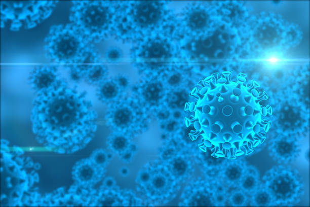 istock 3d illustration pathogenic viruses causing infection in host organism, Viral disease outbreak, virus abstract background 1192474030