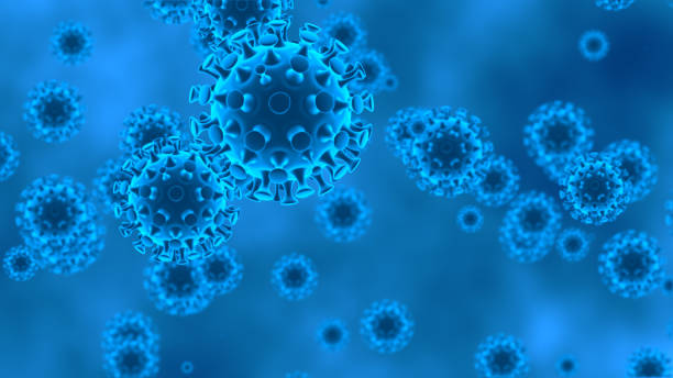 istock 3d illustration pathogenic viruses causing infection in host organism, Viral disease outbreak, virus abstract background 1192474067