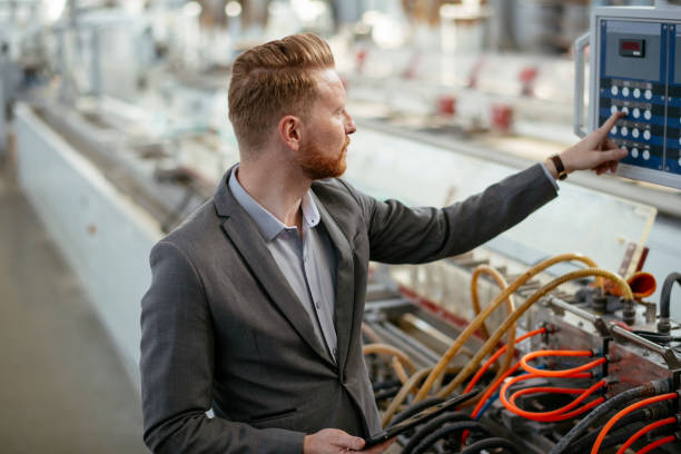 istock Young inspector in factory. 1192474266