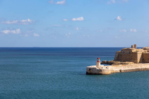 istock lighthouse in Valette Malta in the mediterranean sea 1192474316