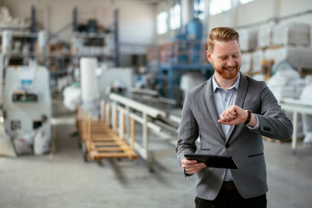 istock Young inspector in factory. 1192475094