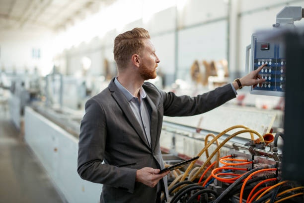 istock Young inspector in factory. 1192475170