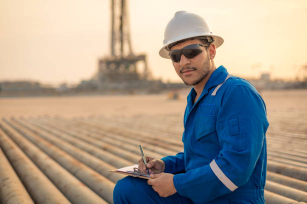 Oil and gas engineer at a Rig site