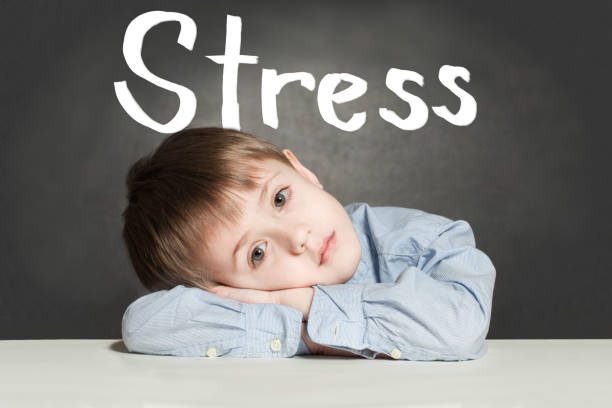 istock Tired boy with stress. Sad concept 1192481200