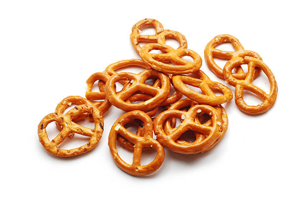 istock Salted, Mini Pretzels on White 119248300