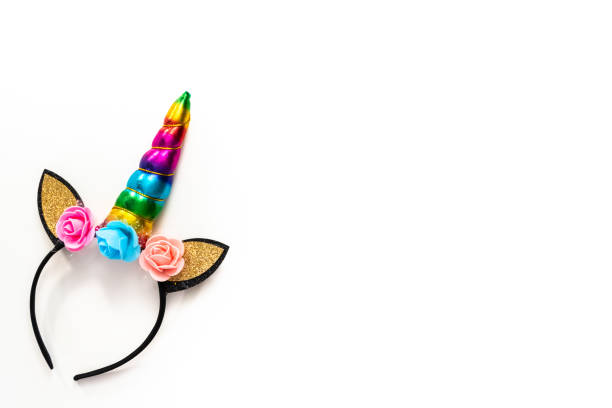 istock Colorful unicorn headband on a white background. 1192485107