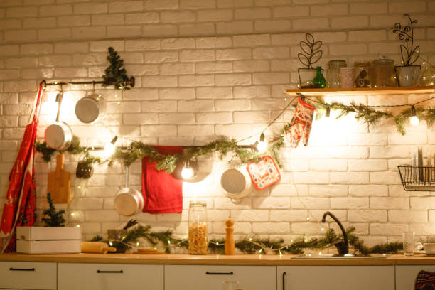 istock Elements of Christmas decorations at home close-up. 1192487066