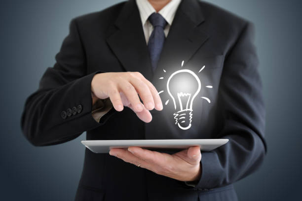 istock Businessman creative bright idea innovation business leadership 1192489459