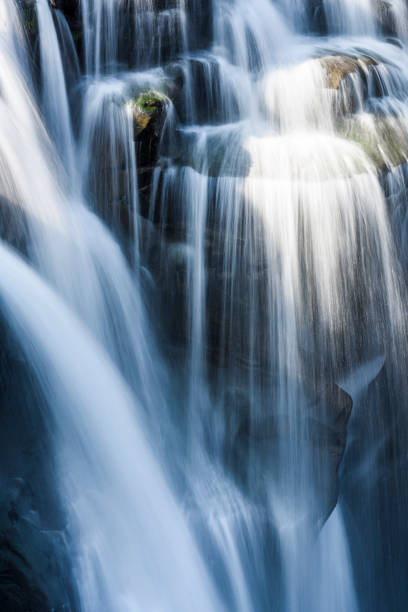 Scenic waterfall in the redwood forest of Northern California.