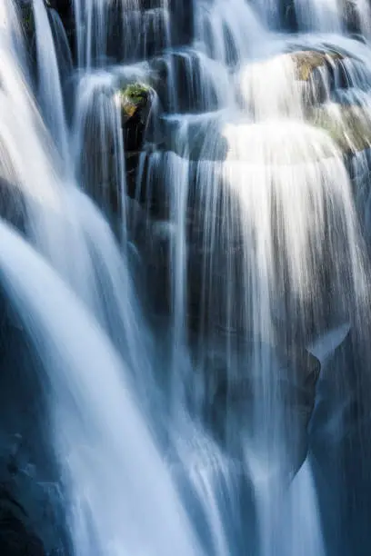 Closeup waterfall, natural background