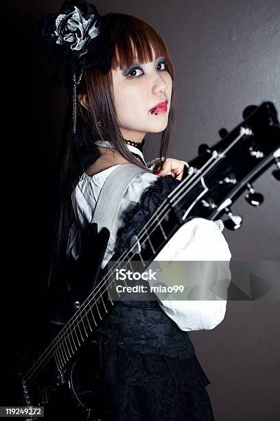 Gothic Guitar Queen Stock Photo - Download Image Now - Japan, Music, Smiling