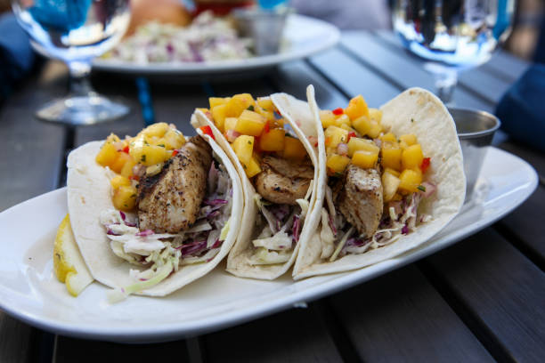 istock Fish with pineapple and tacos 1192493333