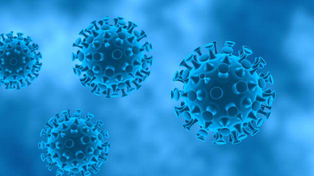 istock 3d illustration pathogenic viruses causing infection in host organism, Viral disease outbreak, virus abstract background 1192495884