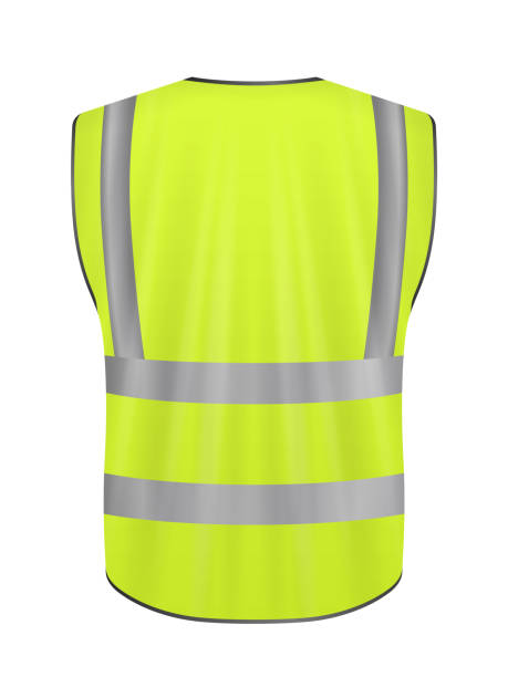 Safety Vest Back Stock Illustration - Download Image Now - Reflective  Clothing, Jacket, Back - iStock