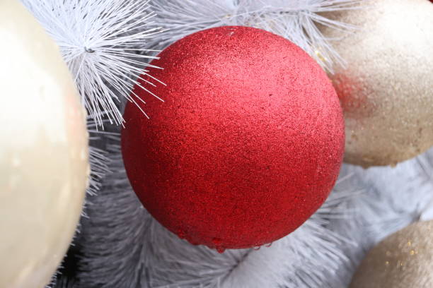 istock Christmas balls on the tree. New year background 1192496768