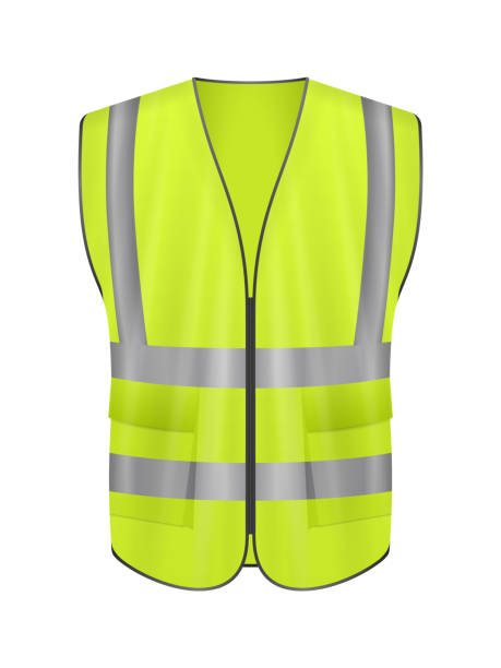 Safety vest front vector art illustration