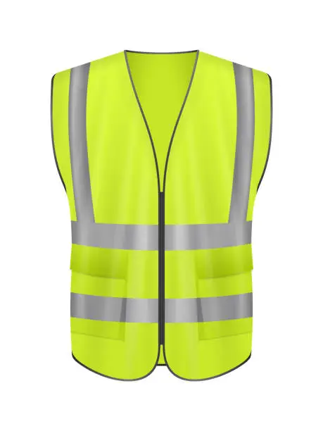 Vector illustration of Safety vest front