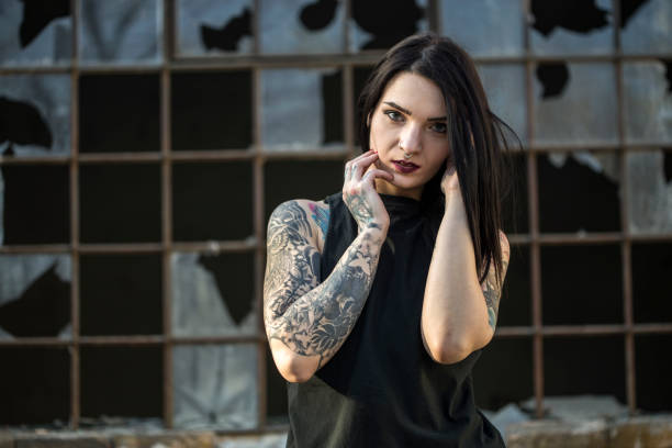 istock Young woman with tattoos 1192497314