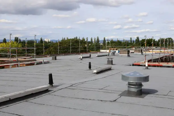 Professional flat roof sealing of a large roof