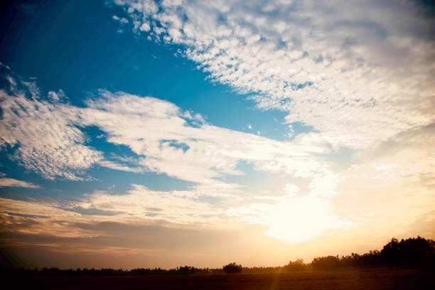 istock Blue and white cloudy bright sky unique photo 1192505218