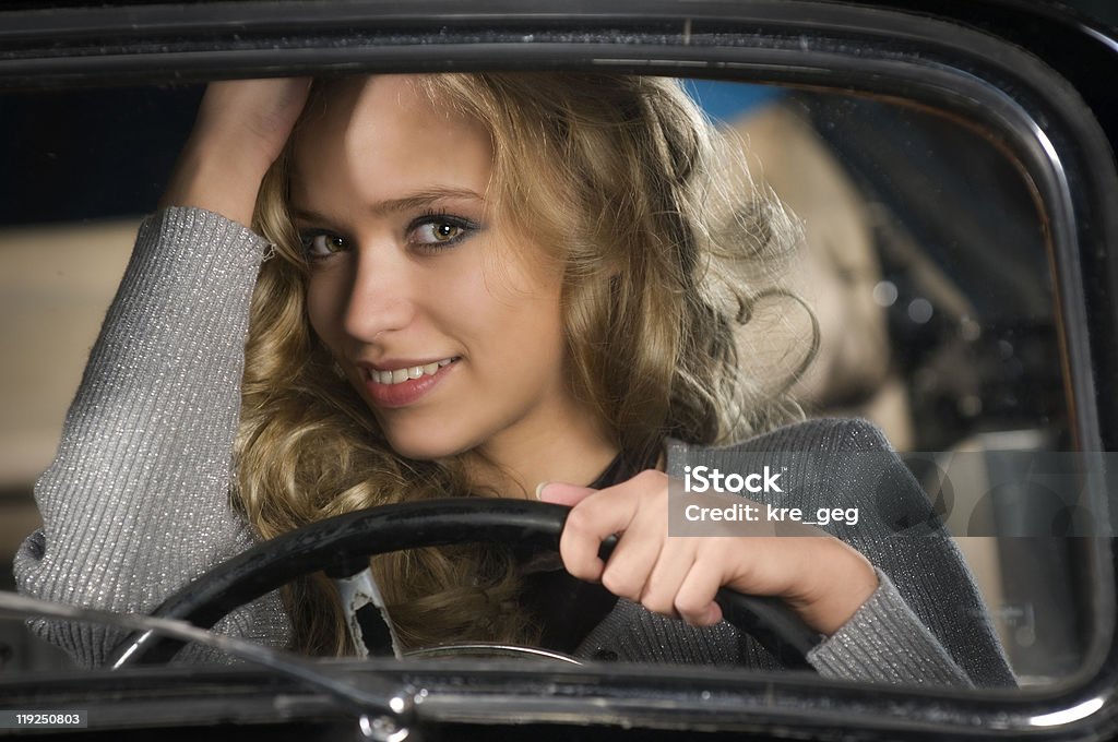 Chodź dziecka, prowadzić samochód - Zbiór zdjęć royalty-free (Blond włosy)